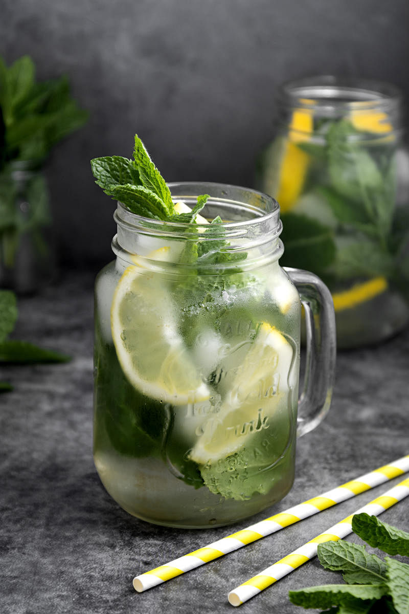 Iced mint tea