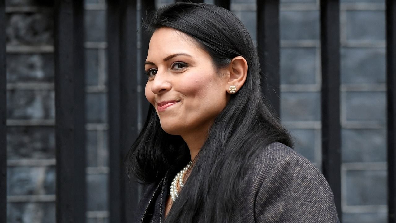 Priti Patel arrives at Downing Street in London, Britain February 13, 2020. Credit: Reuters File Photo