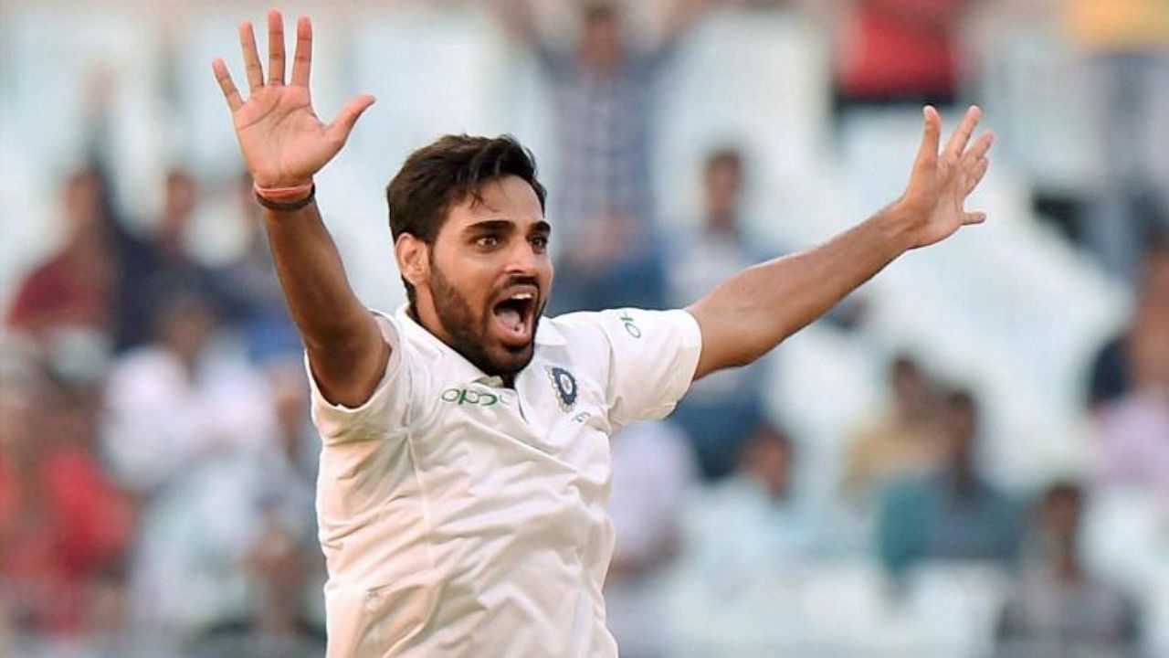 Selectors are not willing to take risk in Test cricket with Bhuvneshwar Kumar who has had frequent injury breaks in the last three years or so. Credit: PTI File Photo