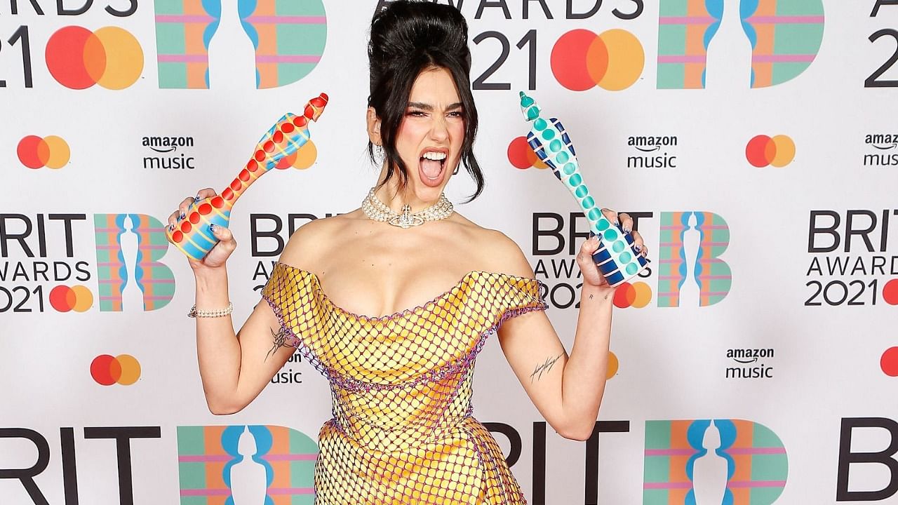 Dua Lipa won the coveted British Album of the Year prize at the Brit Awards. Credit: AFP Photo