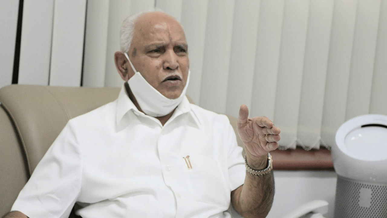 Chief Minister BS Yediyurappa. Credit: DH File Photo