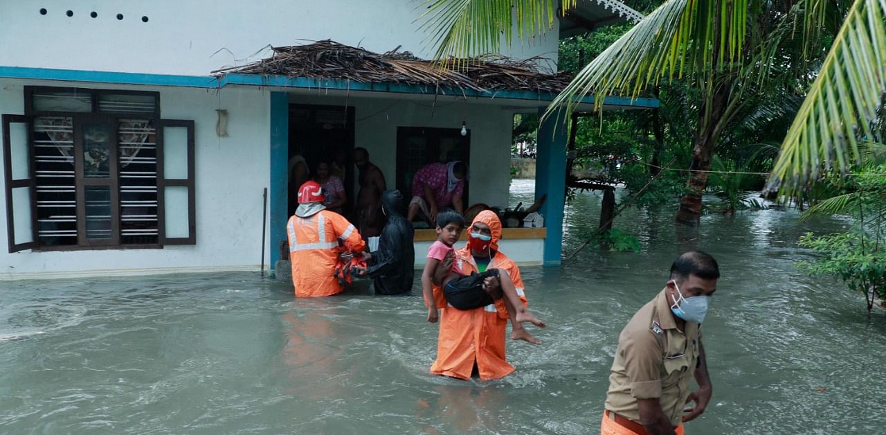 A rescue operation under way in Kerala. Credit: AFP Photo