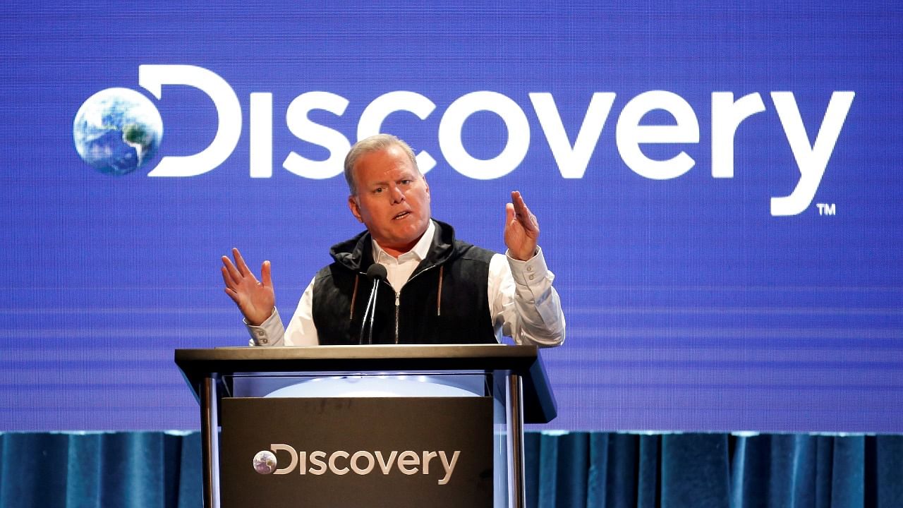 President and CEO of Discovery David Zaslav speaks during the Discovery portion of the Television Critics Association (TCA) Summer Press Tour in Beverly Hills. Credit: Reuters File Photo