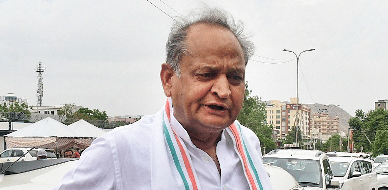 Rajasthan Chief Minister Ashok Gehlot tweeted that Rajasthan now has the fourth-highest number of Covid cases. Credit: PTI Photo