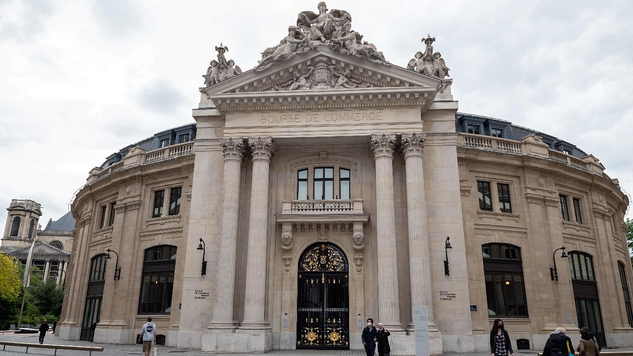 A picture taken on May 12, 2021 shows a view of the Bourse de Commerce-Pinault Collection, which houses French billionaire Francois Pinault's private art collection in Paris. Credit: AFP Photo
