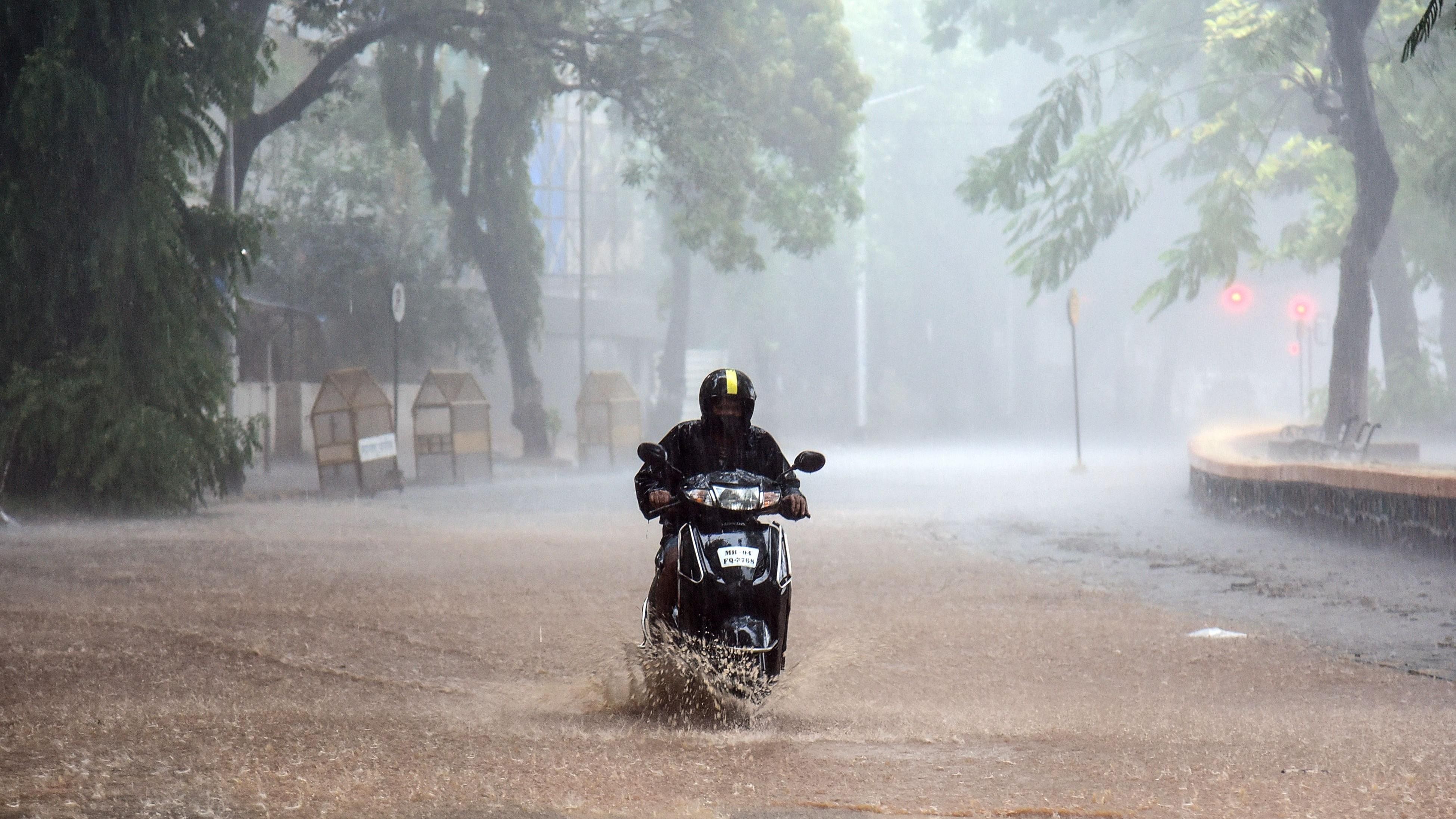 In the last 24 hours, the Palghar district received 298 mm rainfall. Credit: AFP Photo. Representative 