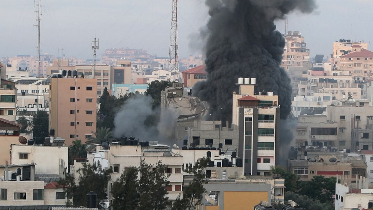 Israel continued its barrage of Gaza overnight, as multiple strikes crashed into buildings. Credit: Reuters Photo