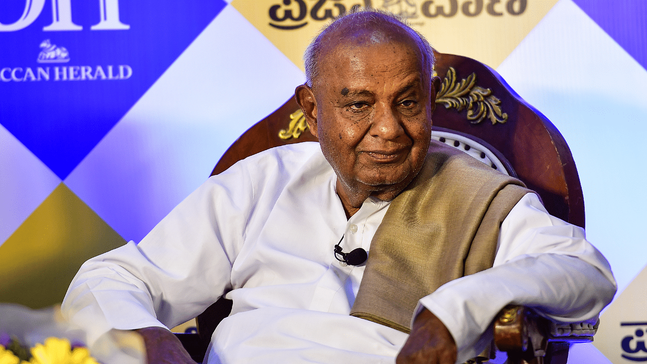 H D Deve Gowda was the 11th Prime Minister of India. He held office for less than a year. Credit: DH Photo