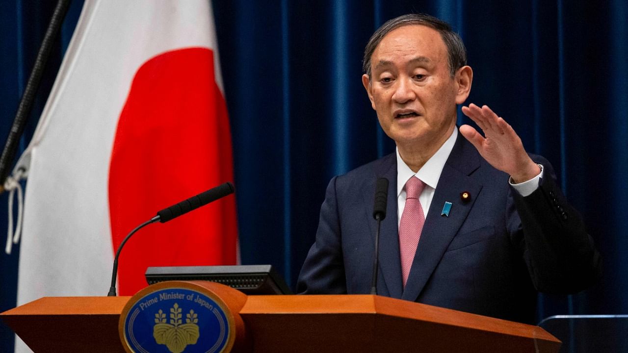 Japanese PM Yoshihide Suga. Credit: AFP Photo