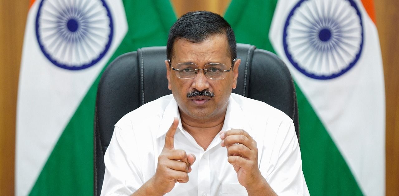 Kejriwal convened a meeting with officials to review the current Covid-19 situation in Delhi. Credit: PTI Photo
