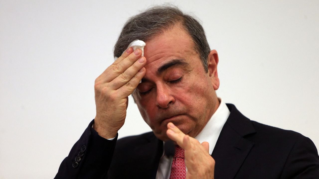 In this file photograph taken on January 8, 2020, former Renault-Nissan boss Carlos Ghosn. Credit: AFP Photo