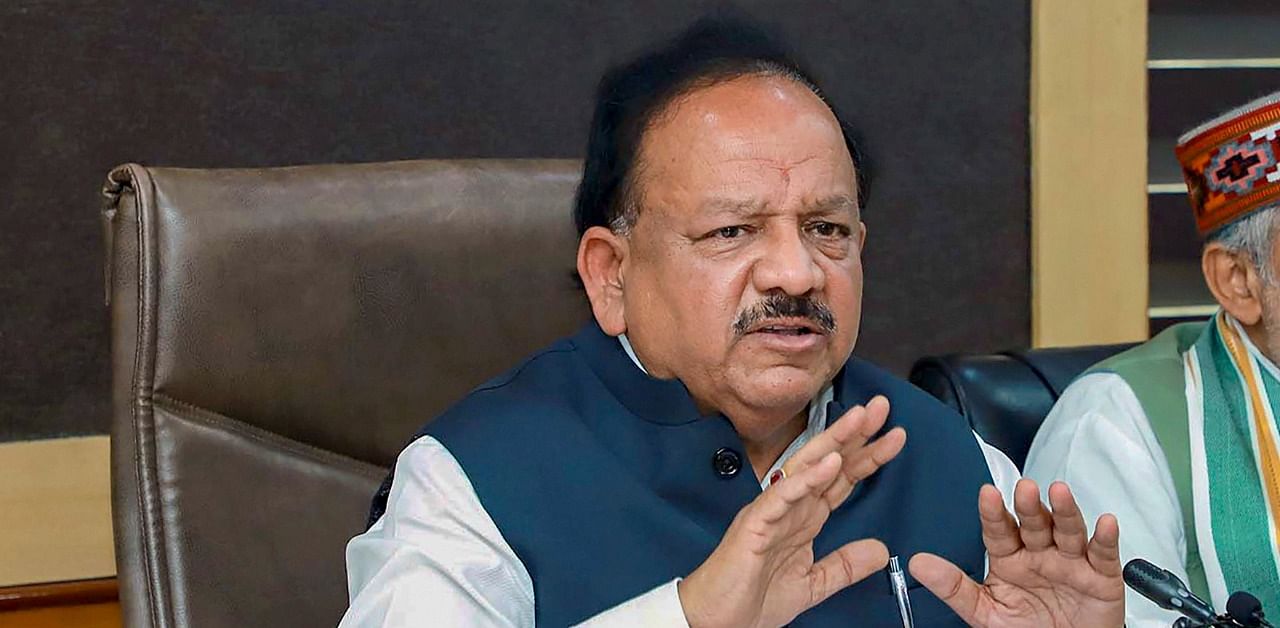 Vardhan noted that the Centre continues to help the states under a 'whole of government' approach to tide over the pandemic. Credit: PTI Photo