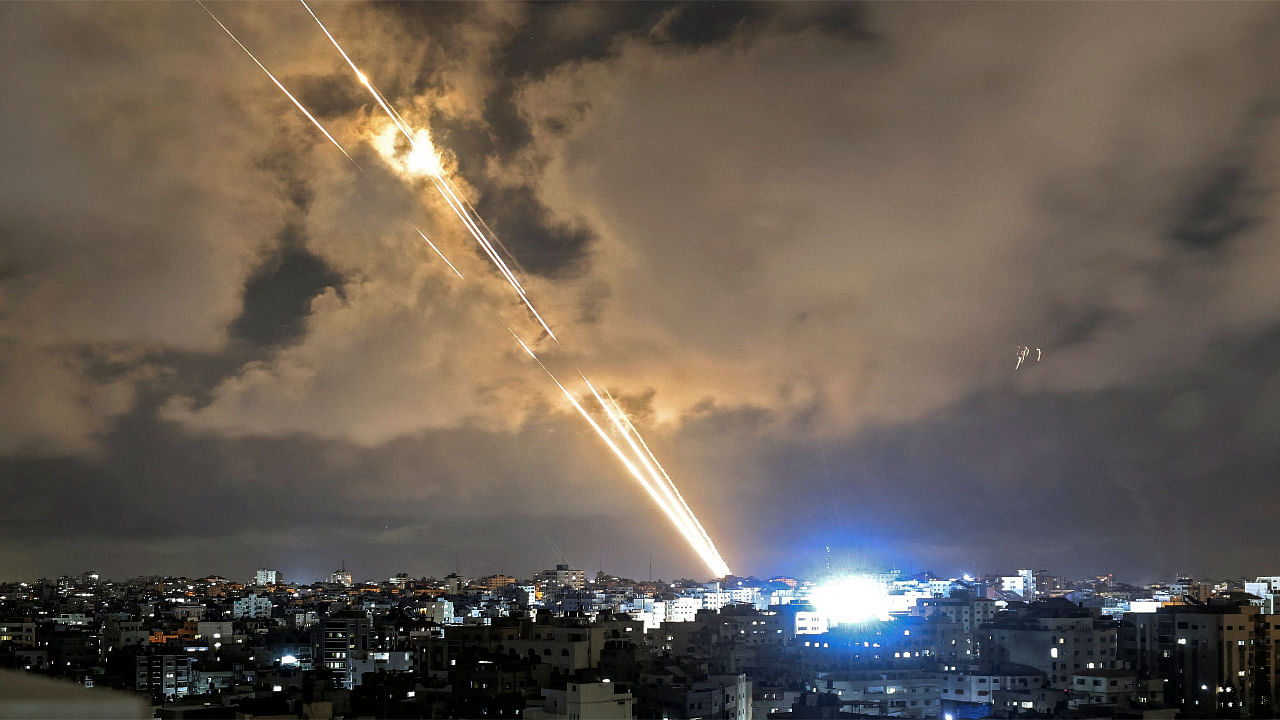Rockets are launched towards Israel from Gaza City, controlled by the Palestinian Hamas movement. Credit: AFP Photo