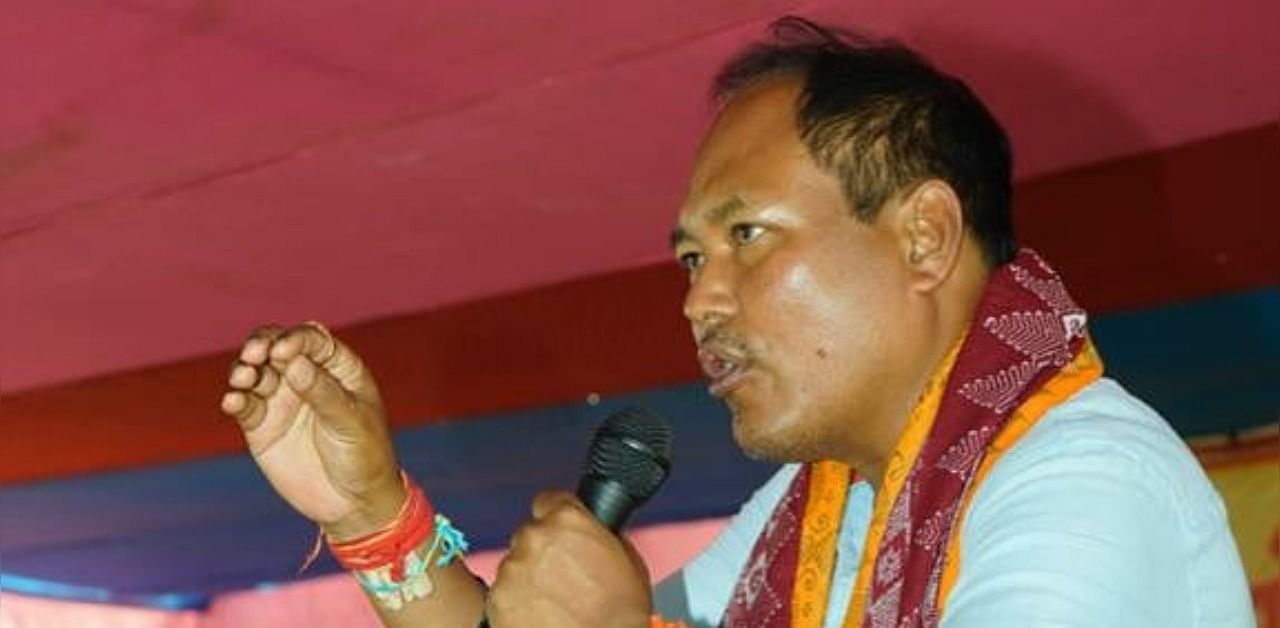 In February, Daimary was re-elected to Rajya Sabha following switching side to BJP from Bodoland People's Front. Credit: Twitter/@BiswajitDaimar5