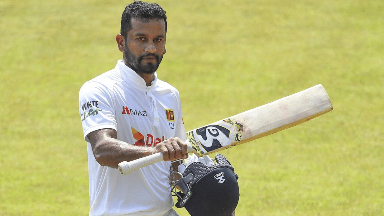 Sri Lanka's Dimuth Karunaratne expressed "shock and dismay" at the SLC's decision to make public their proposed salary details. Credit: AFP Photo