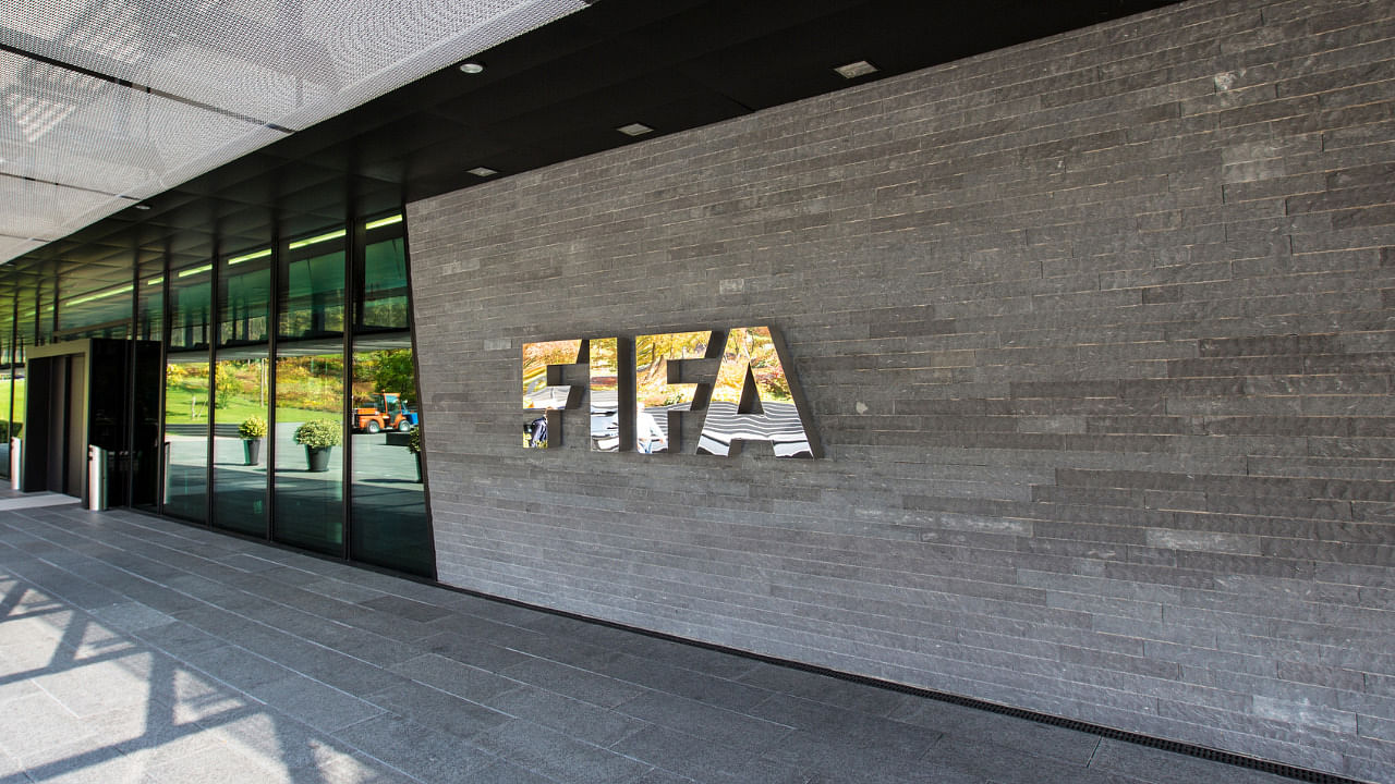Fifa logo outside a building. Credit: iStockPhoto