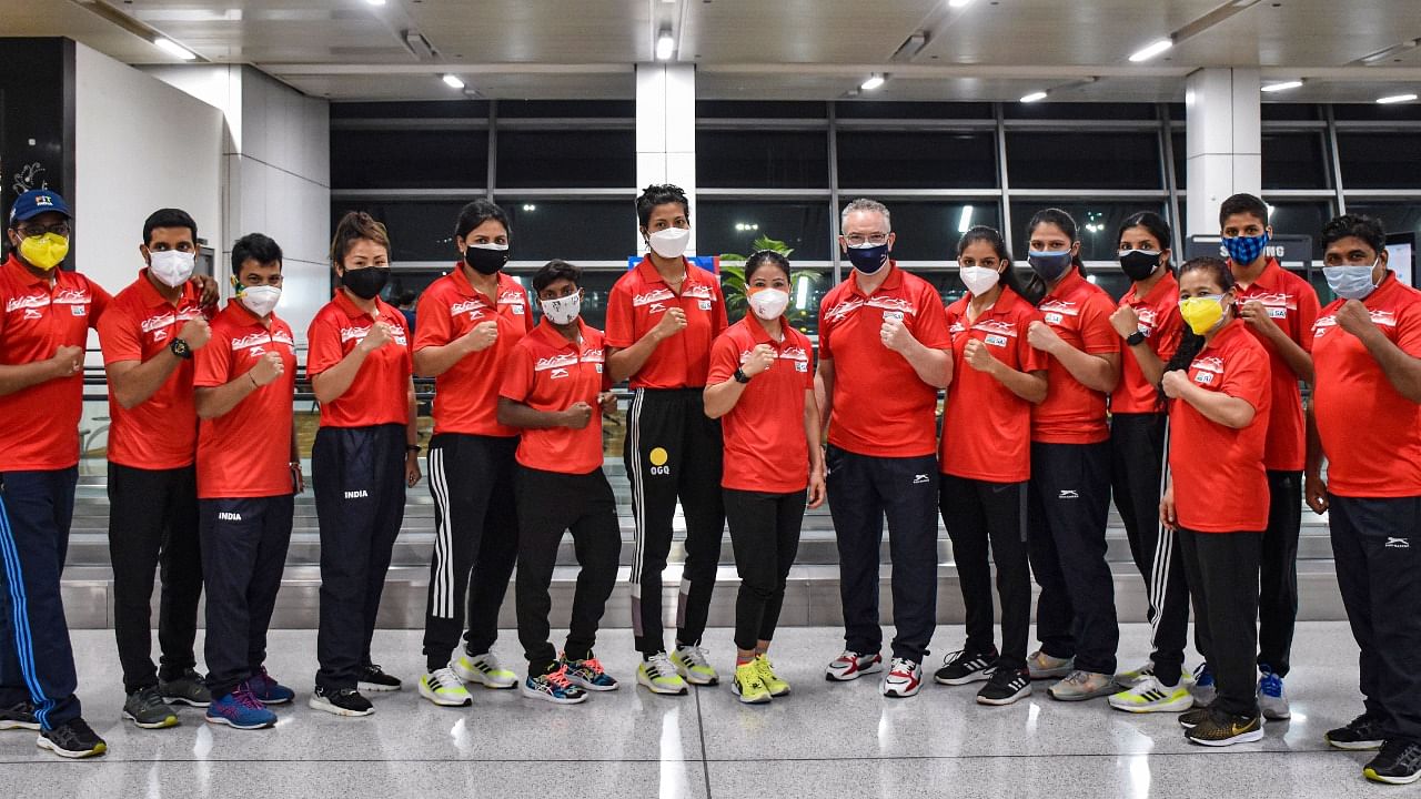 The boxers reached Dubai on Saturday. Credit: PTI Photo