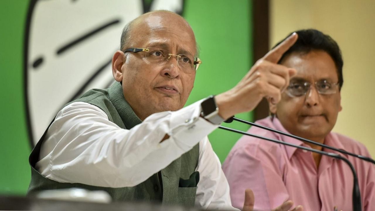 Senior Congress leader Abhishek Manu Singhvi. Credit: PTI Photo