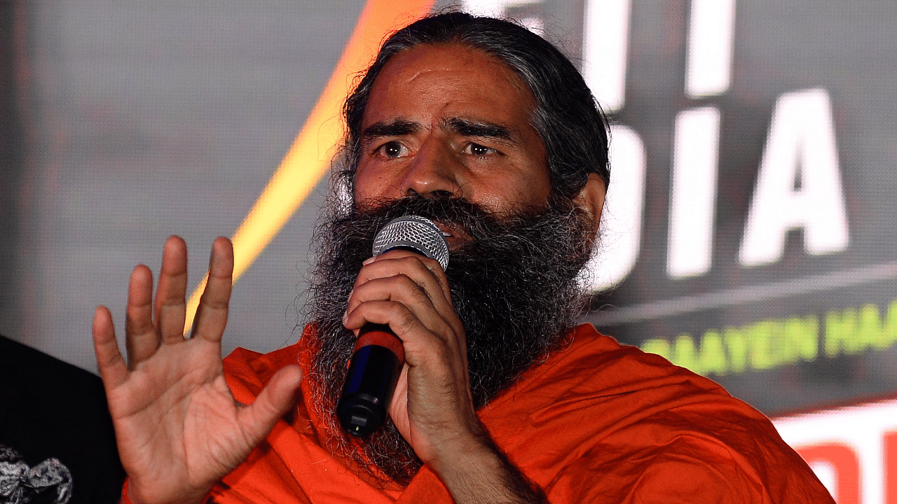 Ramdev was forced to withdraw his statement questioning some of the medicines being used to treat Covid-19. Credit: AFP Photo