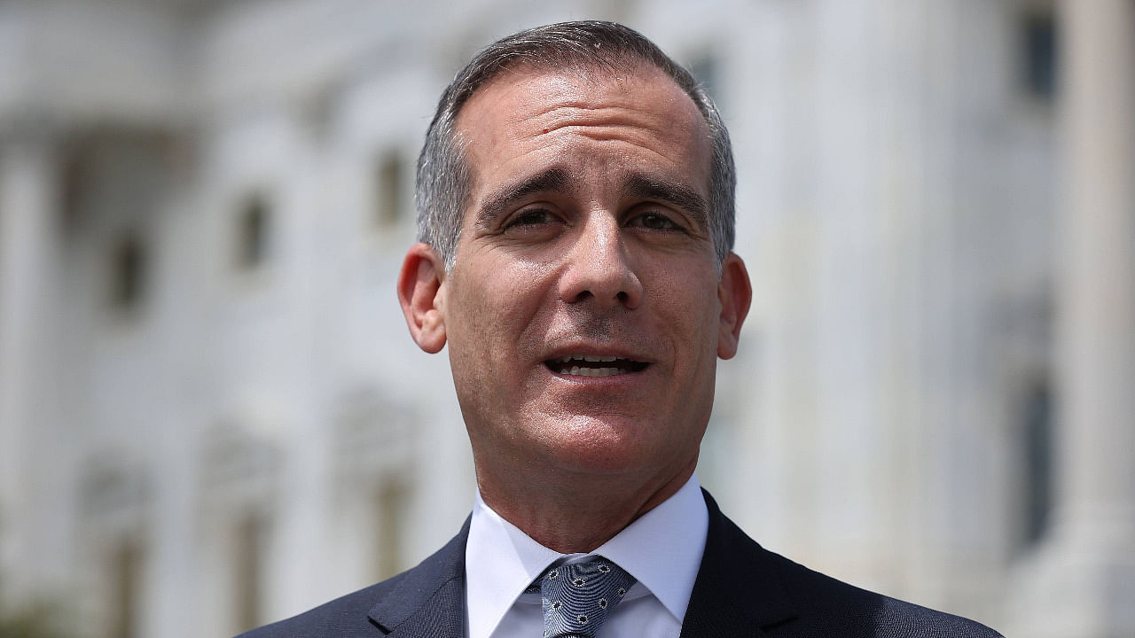 Los Angeles Mayor Eric Garcetti. Credit: AFP Photo