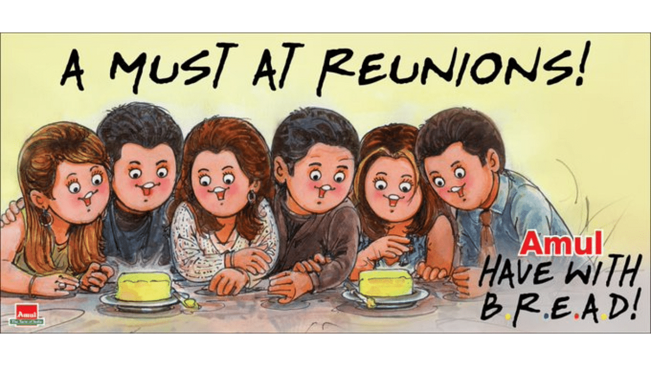 Amul's tribute to 'Friends: The Reunion'. Credit: Twitter/@Amul_Coop