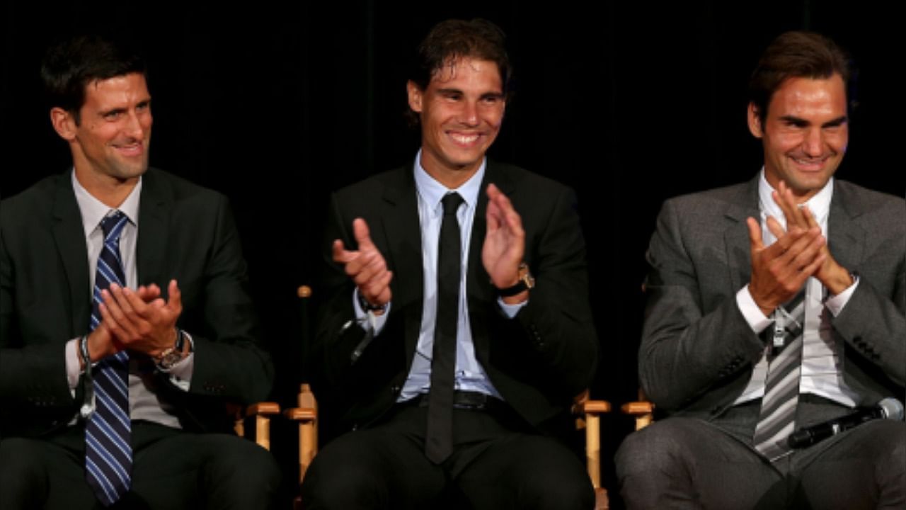 Novak Djokovic, Rafael Nadal, and Roger Federer. Credit: Getty Images