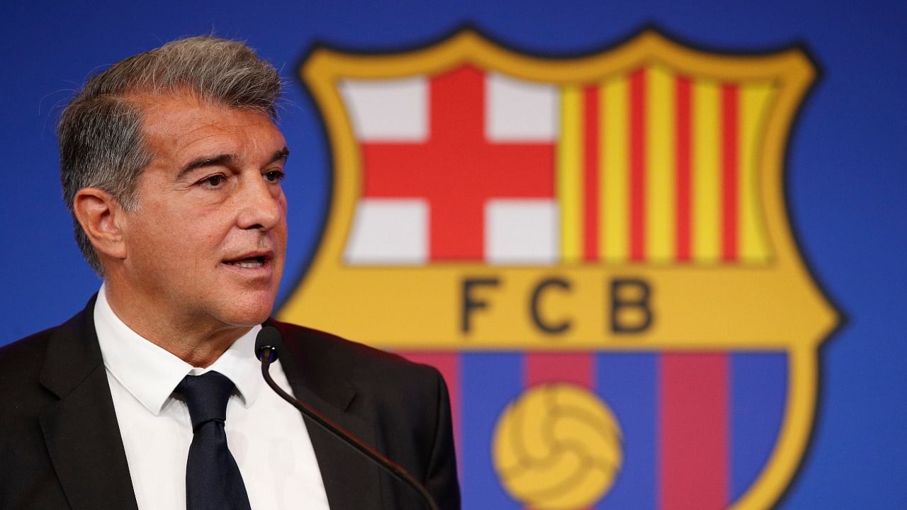 FC Barcelona president Joan Laporta. Credit: Reuters Photo