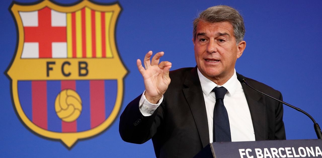 Barcelona president Joan Laporta. Credit: Reuters Photo