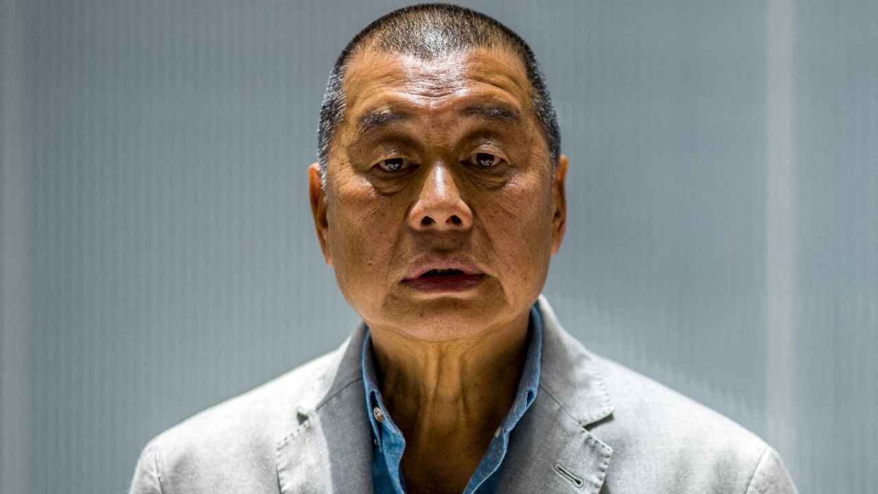 Jailed Hong Kong media tycoon and Beijing critic Jimmy Lai. Credit: AFP Photo