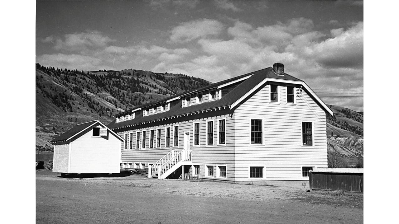 Kamloops Indian Residential School is seen in Kamloops, British Columbia, Canada circa 1950. Credit: Library and Archives Canada/Handout via Reuters Photo