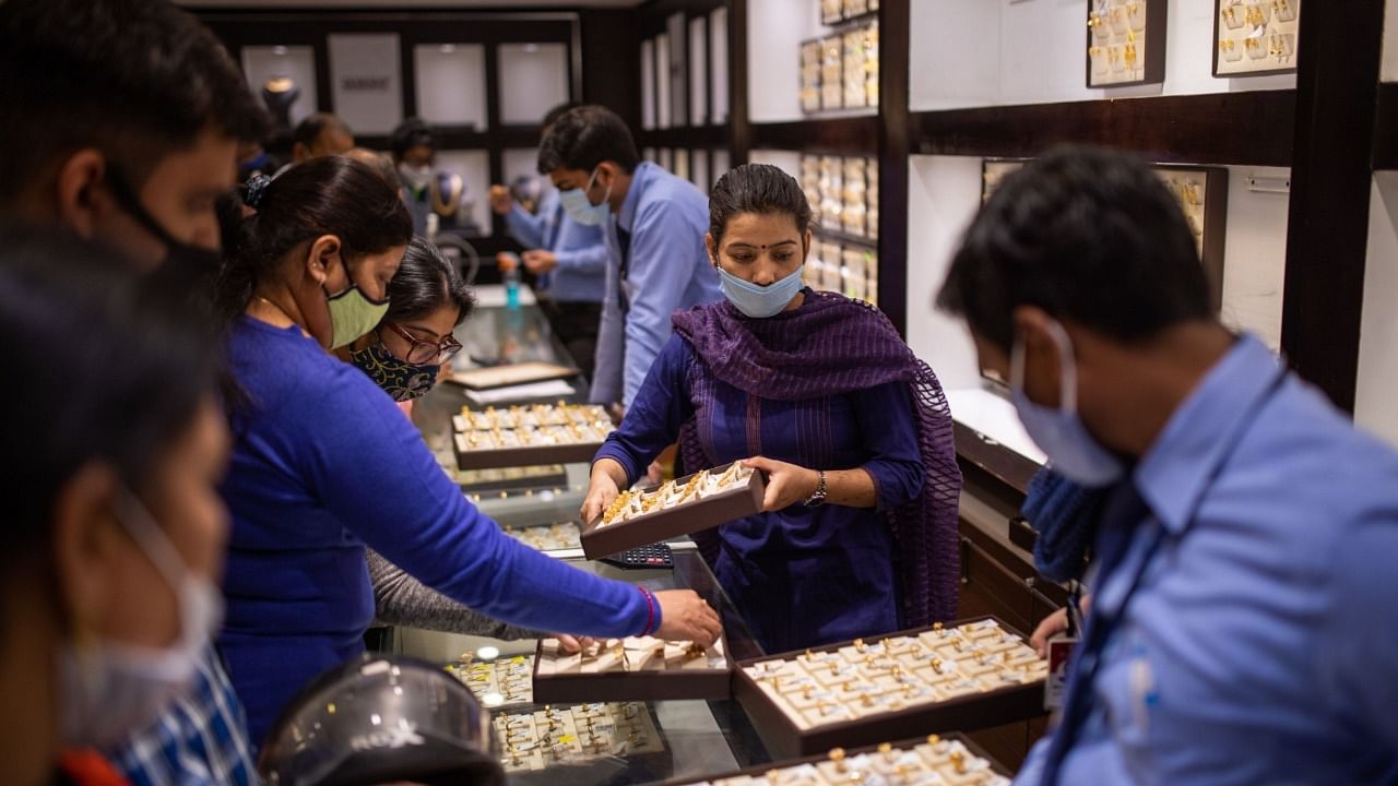 A Kalyan Jewellers store in Noida. Credit: Bloomberg Photo