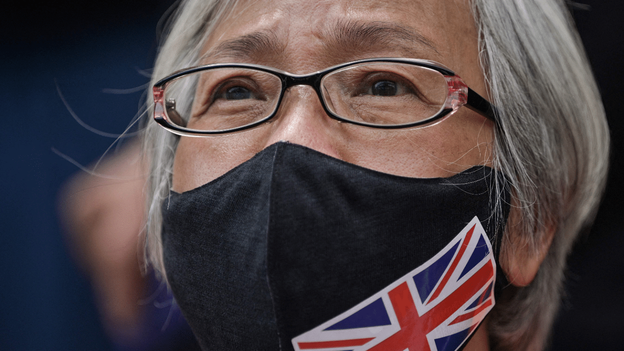 Grandma Wong was a regular fixture of the huge democracy protests that swept Hong Kong in 2019. Credit: AFP Photo