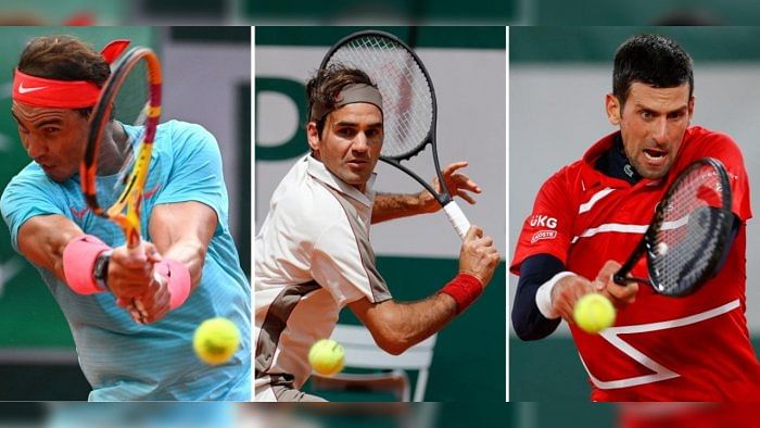 (From left to right) Rafael Nadal, Roger Federer, Novak Djokovic. Credit: AFP Photo
