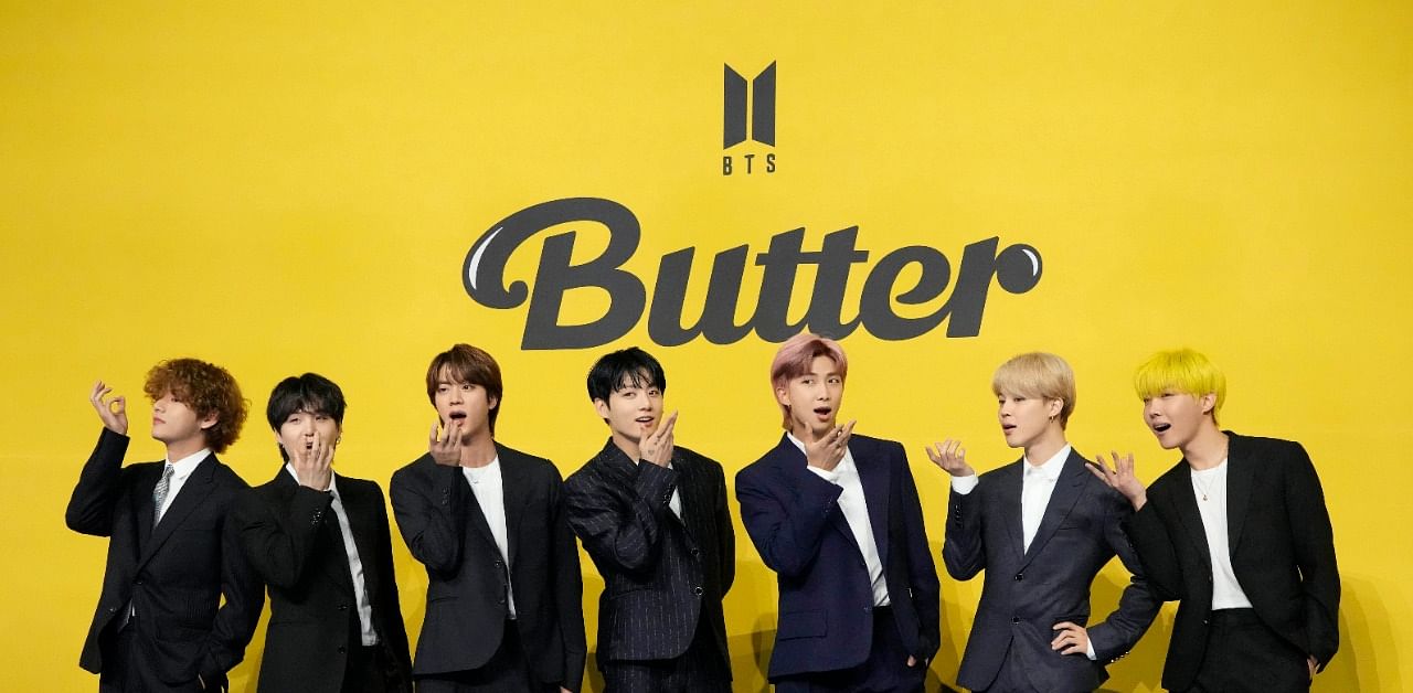 Butter became the most streamed song in a day in Spotify's history. Credit: AP Photo