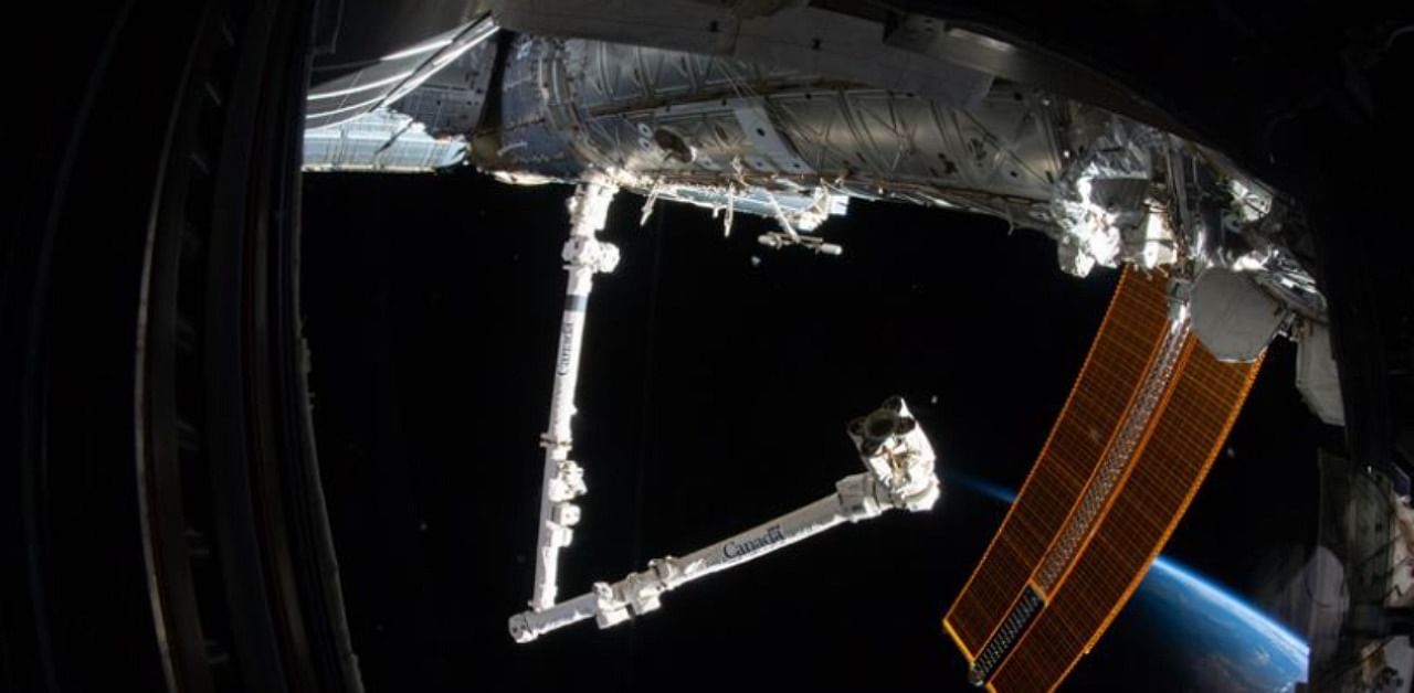 The Canadarm2 incident is among rare times a potential hit goes undetected. Credit: Twitter/@csa_asc