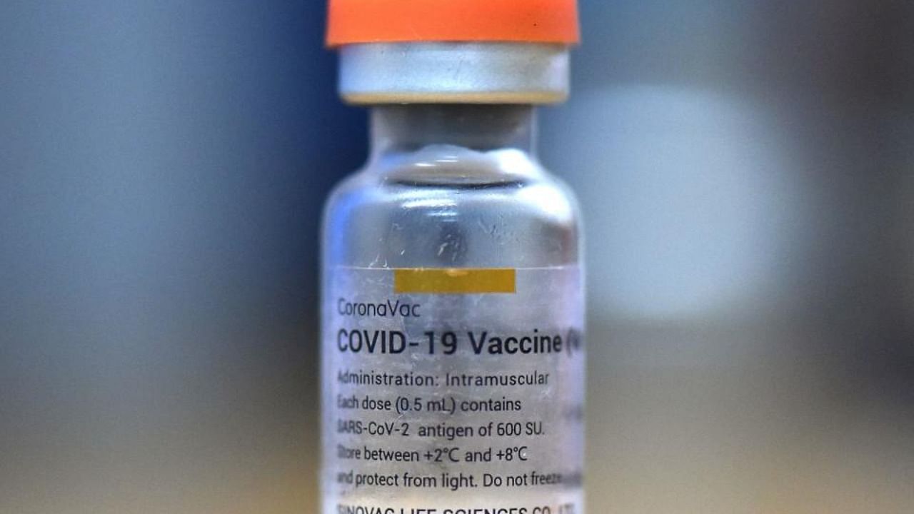 A vial of the Sinovac Covid-19 vaccine. Credit: AFP Photo