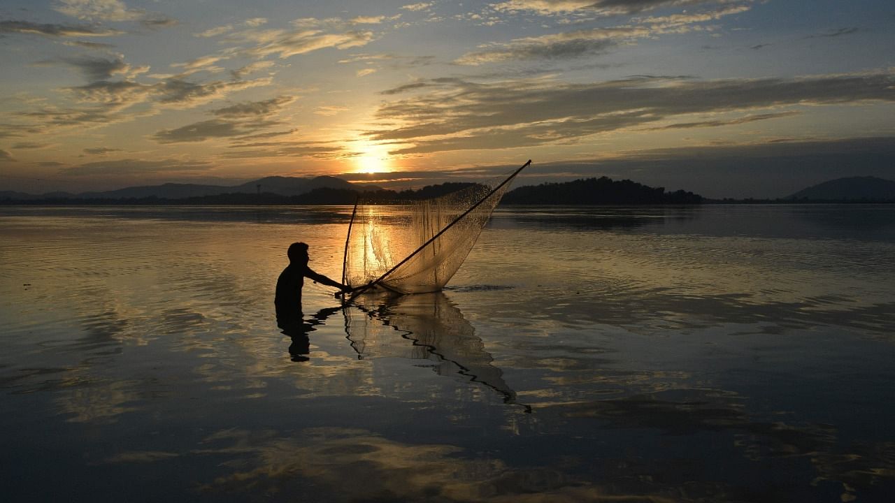 The water levels of the mighty Brahmaputra River and its tributaries are gradually rising. Credit: AFP File Photo