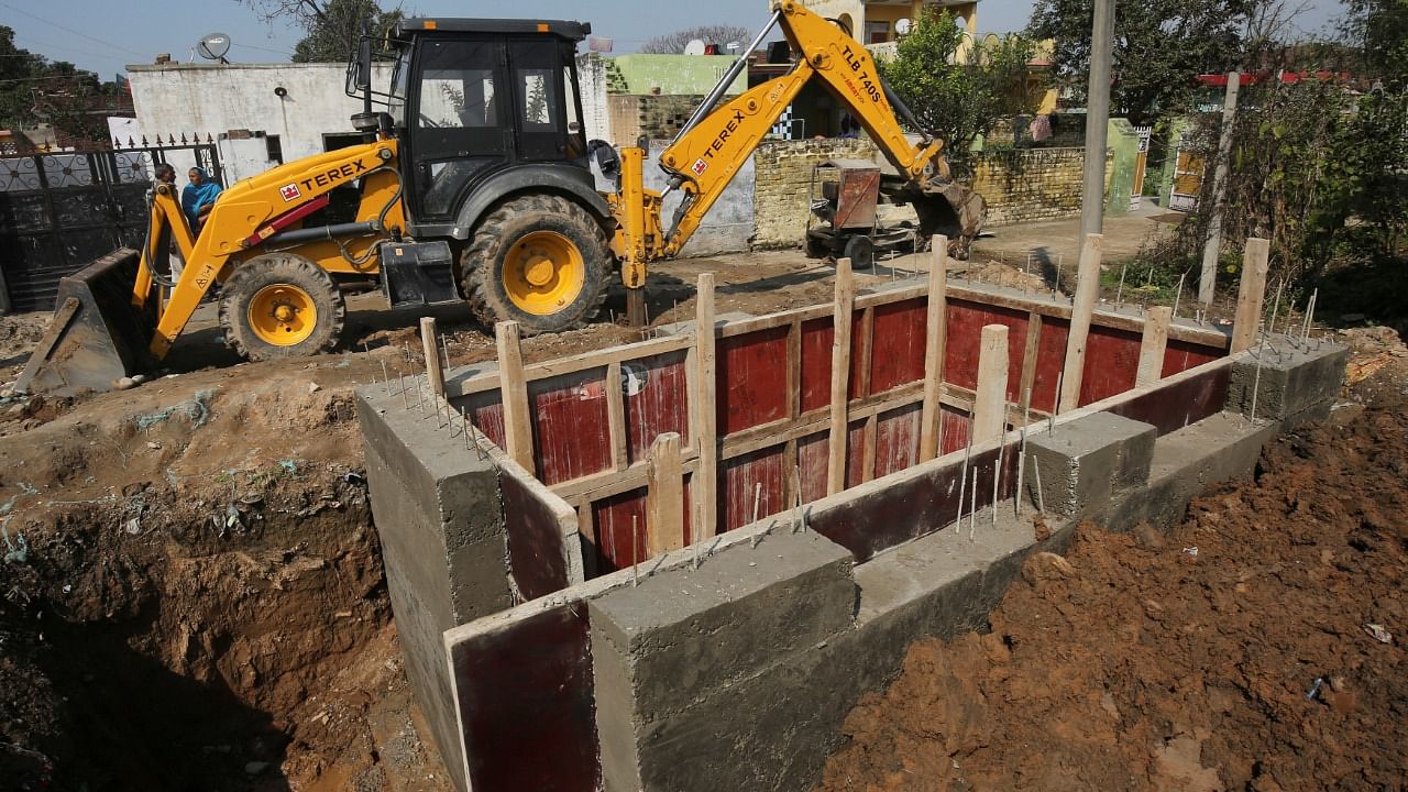 An under-construction bunker near Jammu. Credit: Reuters Photo
