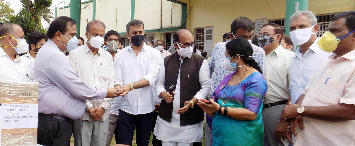 An ambulance key was handed over to taluk medical officer Dr Yathiraj at Gonikoppa Community Health Centre.