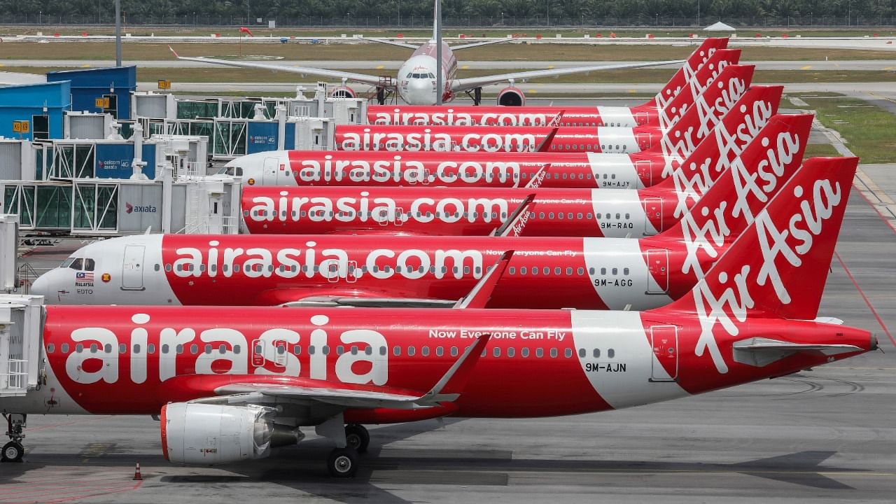 AirAsia planes are seen parked at Kuala Lumpur International Airport 2. Credit: Reuters File Photo