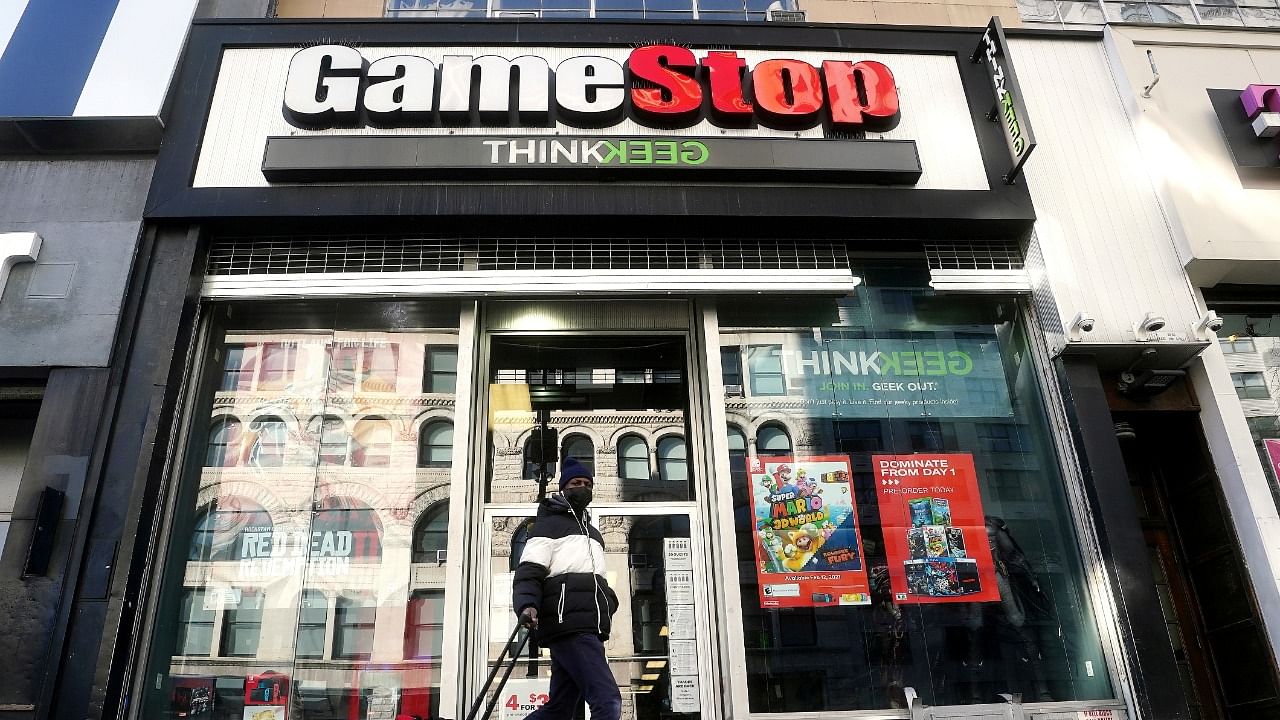 GameStop's volatile shares have risen over 80 per cent in the past month, and they are now just 15 per cent below their closing high in January. Credit: Reuters File Photo