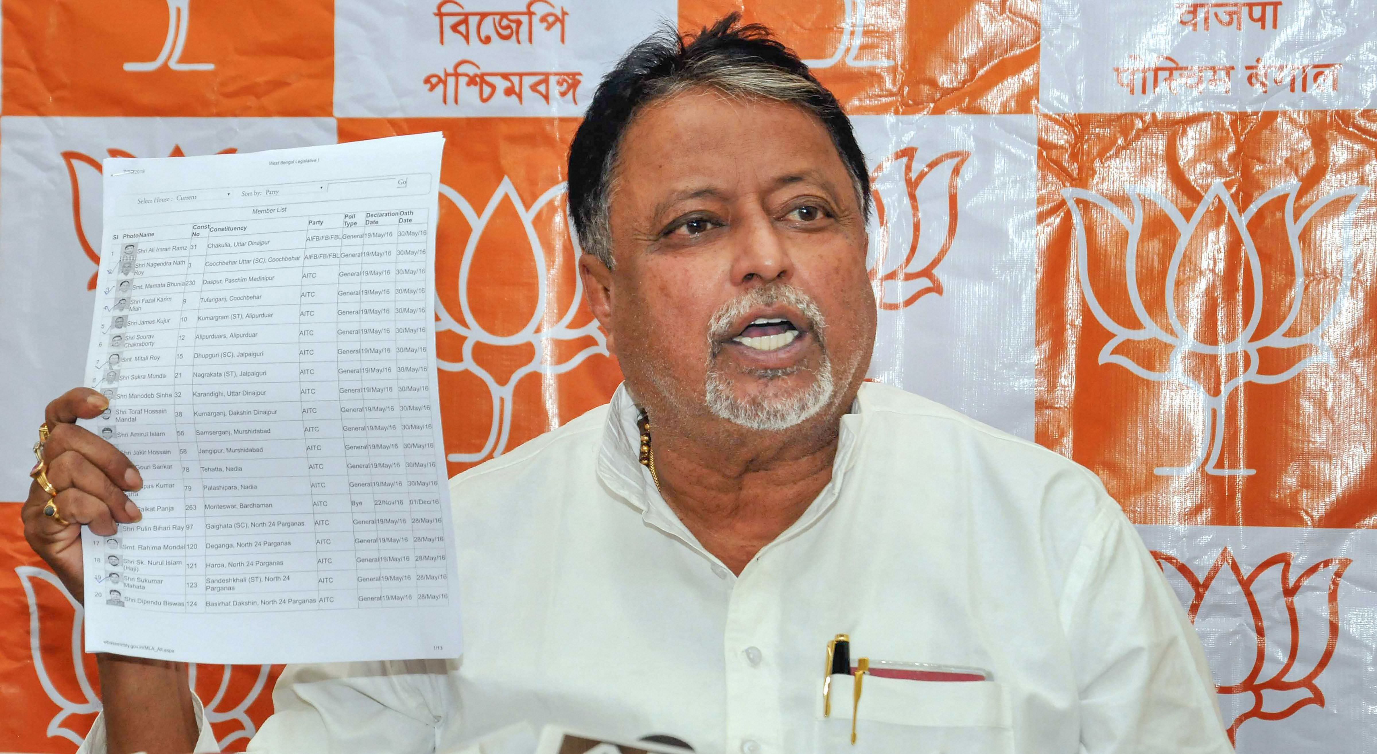 Mukul Roy. Credit: PTI File Photo