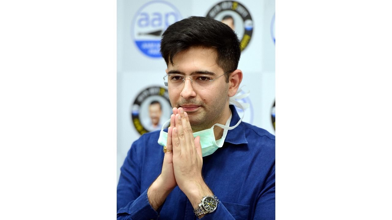 Raghav Chadha said that the “anti-Punjab” parties were "appalled" by the "love" shown by the people to the Aam Aadmi Party in Punjab. Credit: PTI file photo