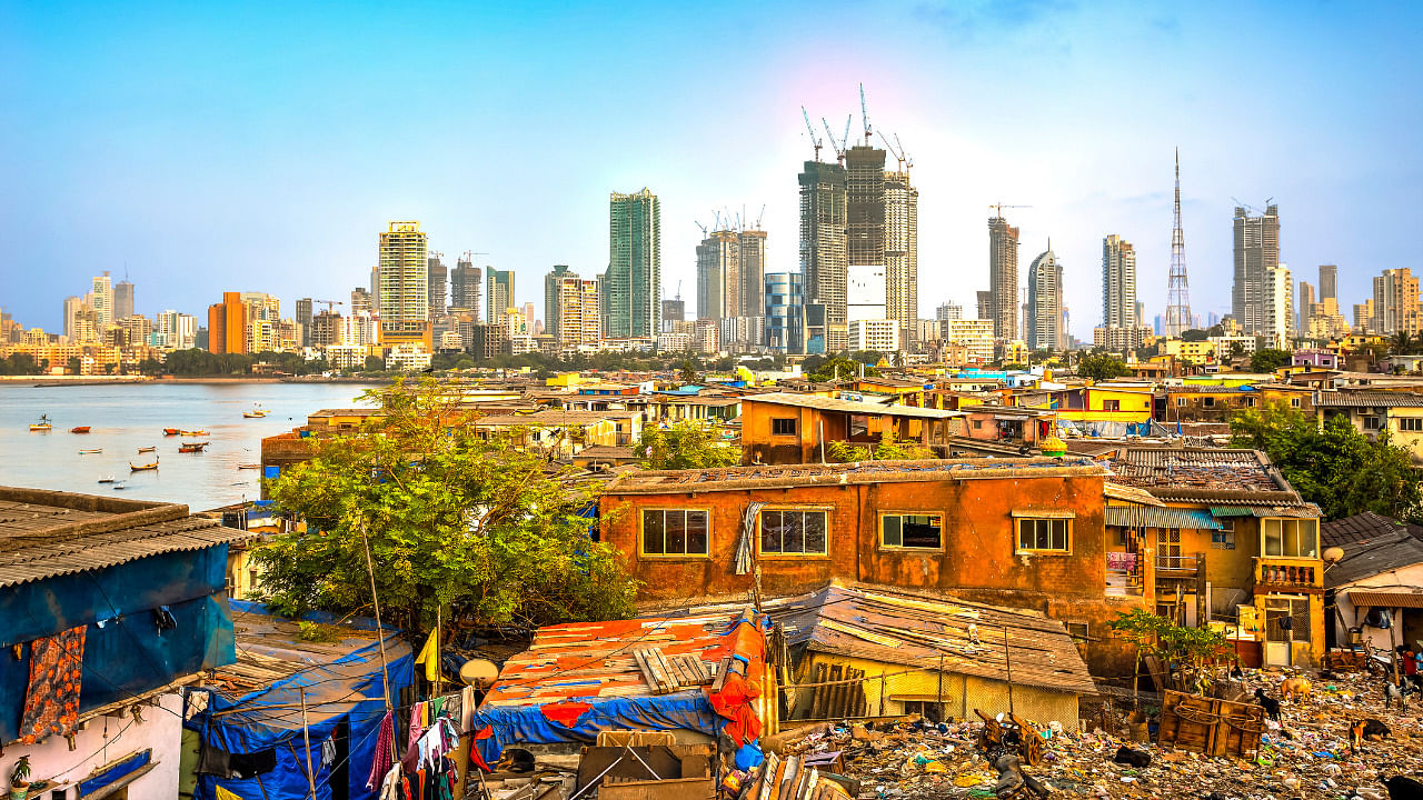 Skyline of Mumbai depicting the wealth gap in an urban setting. Credit: iStockPhoto