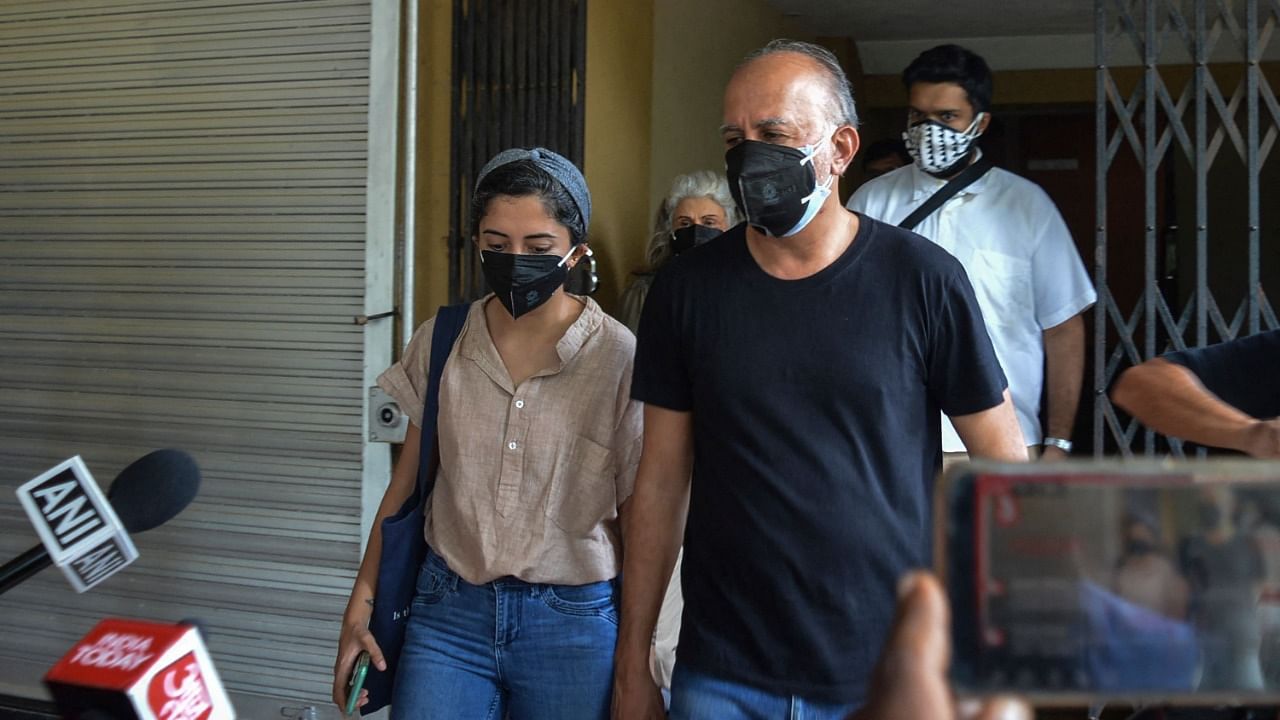 Former journalist Tarun Tejpal (R) leaves after being acquitted in the sexual assault case in which he was accused of raping a female journalist in the lift of a five-star hotel in Goa in November 2013. Credit: AFP Photo