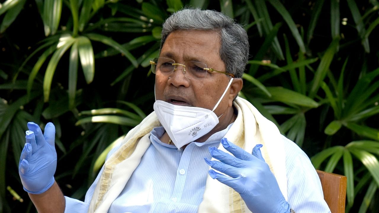 Former Karnataka Chief Minister and Leader of Opposition Siddaramaiah. Credit: DH File Photo