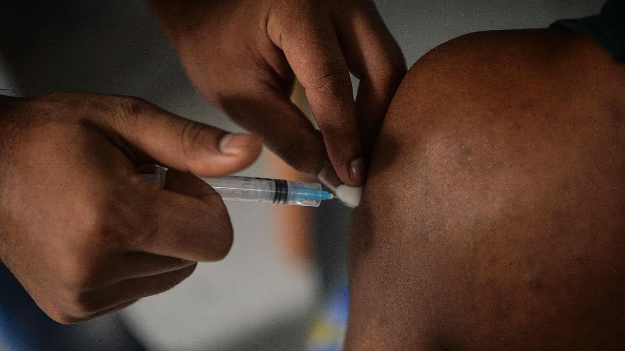 As of day 153 of the immunisation drive, a total of 29,64,596 vaccine doses was administered. Credit: AFP File Photo