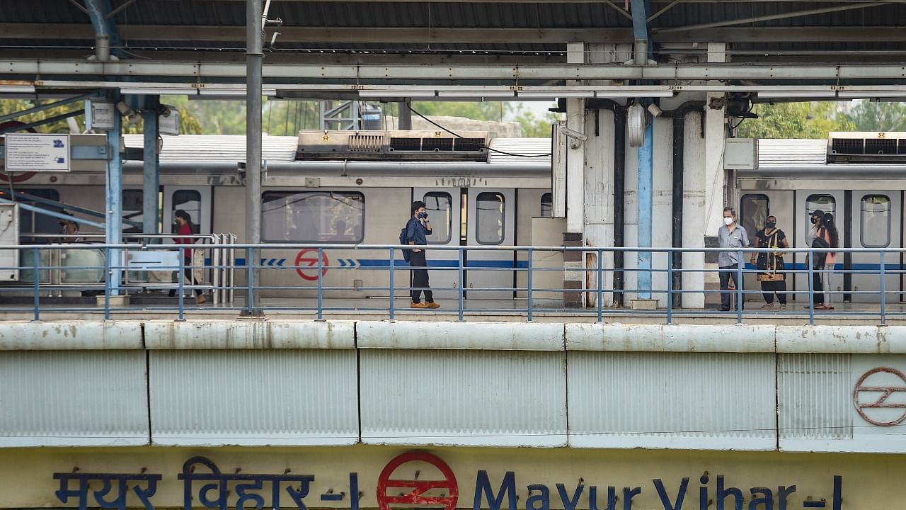 Delhi metro services post Covid lockdown. Credit: PTI Photo