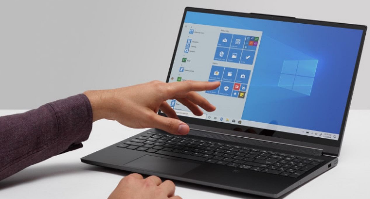 Microsoft Windows 10 OS-based laptop. Credit: Microsoft