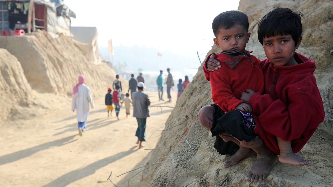 Rohingya refugee children at the Jamtoli camp in Cox's Bazaar. Credit: Reuters Photo